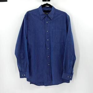 5.11 Tactical Snap Button Long Sleeve Plaid Shirt - Blue/White - Medium